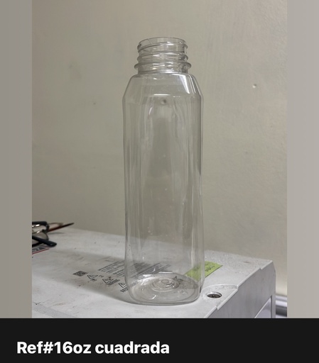 [0416] Botella de 16 onzas Cuadrada (Clear)