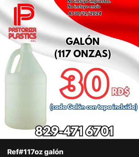 [01117] Galón Cónico de 117 onzas (Natural)